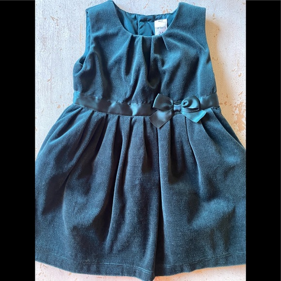 carters green velvet dress carters velvet dress